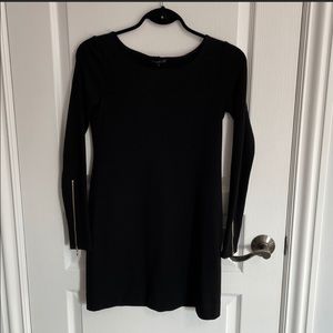 THEORY long sleeve little black dress size small